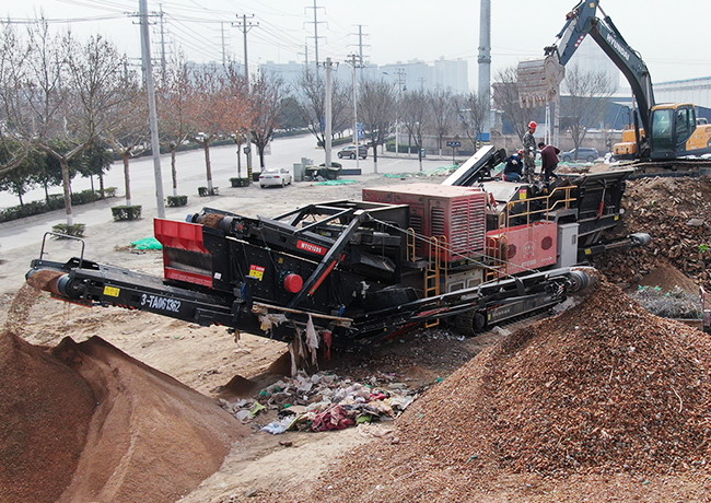 150T/H Construction Waste Mobile  Crusher Plant in Kazakhstan